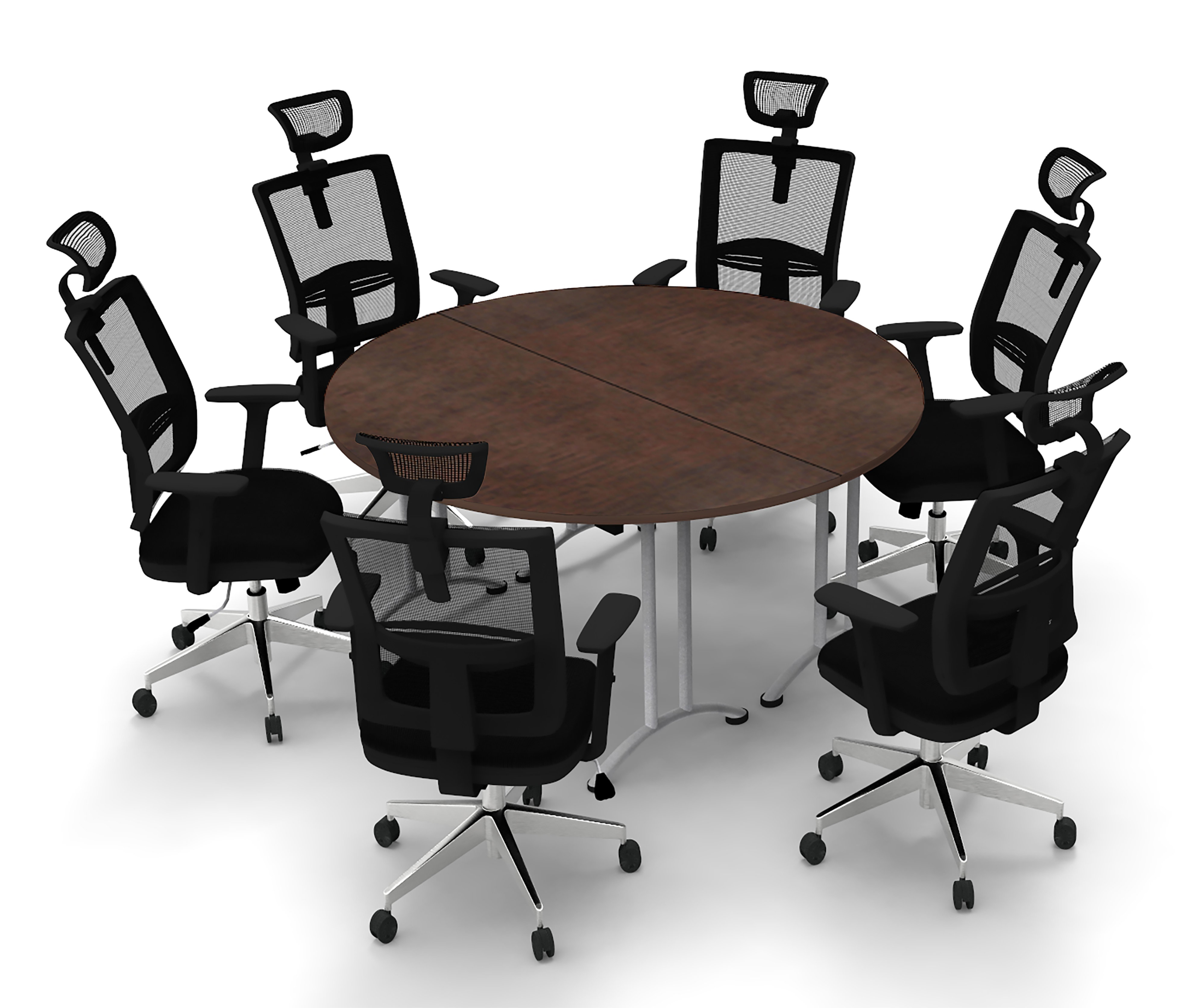 Cotswald 6 Person Conference Meeting Tables with 6 Chairs Complete Set Symple Stuff Finish Java